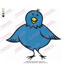 Little Blue Bird Embroidery Design